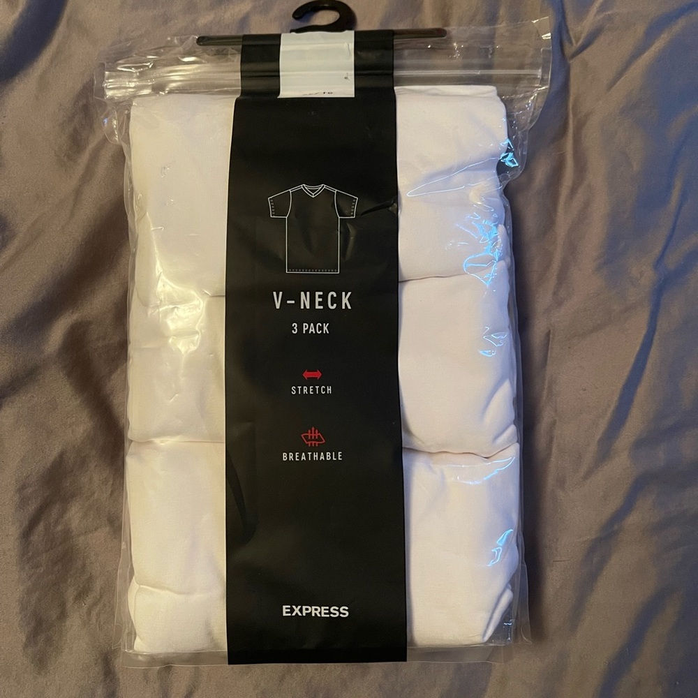 Express V-neck White T-shirts